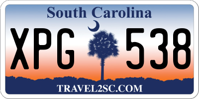 SC license plate XPG538
