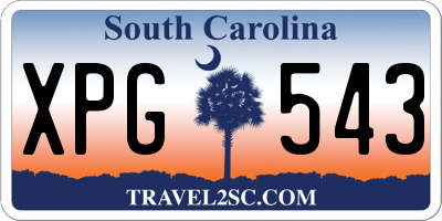 SC license plate XPG543