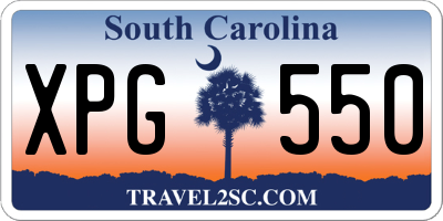 SC license plate XPG550