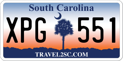 SC license plate XPG551
