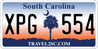 SC license plate XPG554