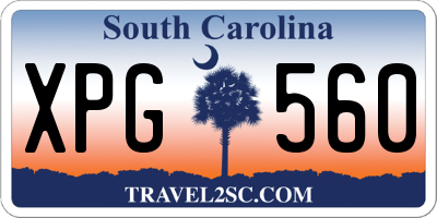SC license plate XPG560