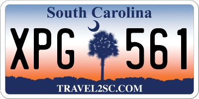 SC license plate XPG561