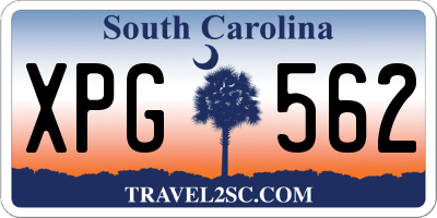 SC license plate XPG562