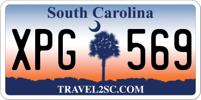 SC license plate XPG569