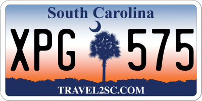 SC license plate XPG575