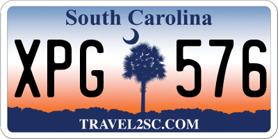 SC license plate XPG576