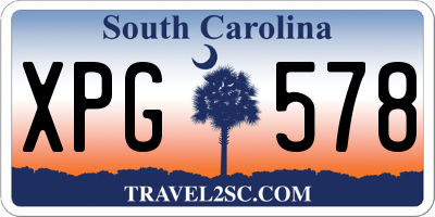 SC license plate XPG578