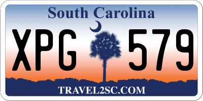 SC license plate XPG579