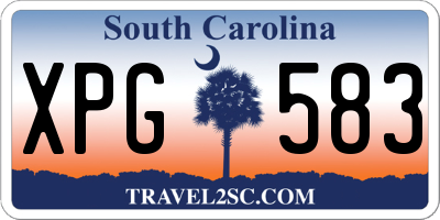 SC license plate XPG583