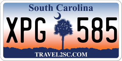 SC license plate XPG585