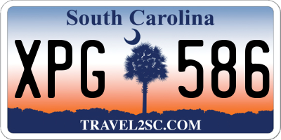 SC license plate XPG586