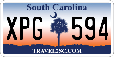 SC license plate XPG594