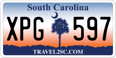 SC license plate XPG597