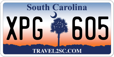 SC license plate XPG605