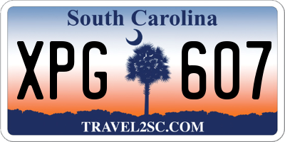 SC license plate XPG607