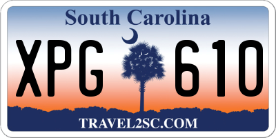SC license plate XPG610