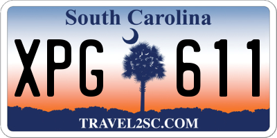 SC license plate XPG611