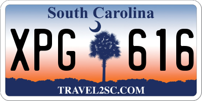 SC license plate XPG616
