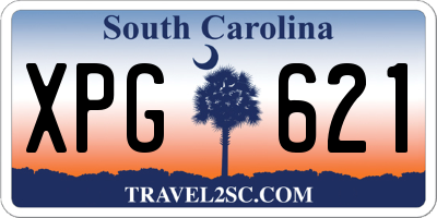 SC license plate XPG621