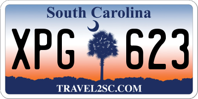 SC license plate XPG623