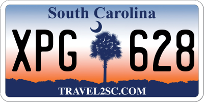 SC license plate XPG628