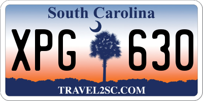 SC license plate XPG630