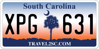 SC license plate XPG631