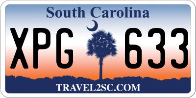 SC license plate XPG633