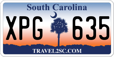 SC license plate XPG635