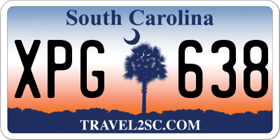 SC license plate XPG638