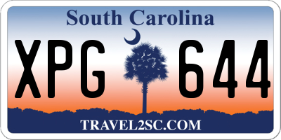 SC license plate XPG644
