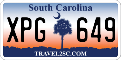 SC license plate XPG649