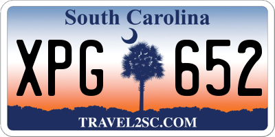 SC license plate XPG652