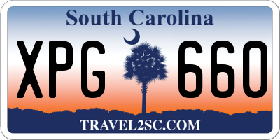 SC license plate XPG660