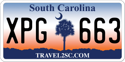 SC license plate XPG663