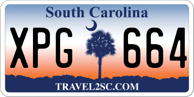 SC license plate XPG664