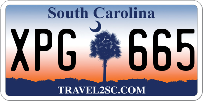 SC license plate XPG665