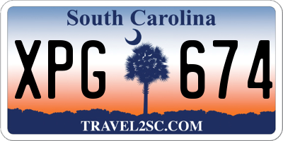SC license plate XPG674