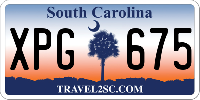 SC license plate XPG675