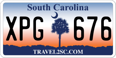 SC license plate XPG676