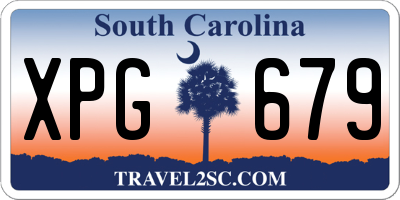 SC license plate XPG679