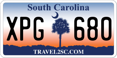 SC license plate XPG680