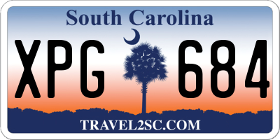 SC license plate XPG684