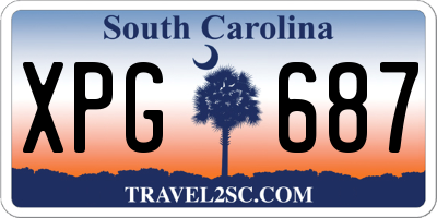 SC license plate XPG687