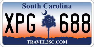 SC license plate XPG688