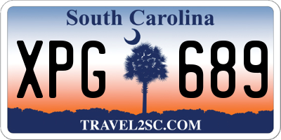 SC license plate XPG689