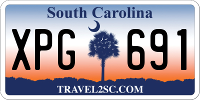 SC license plate XPG691