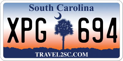 SC license plate XPG694