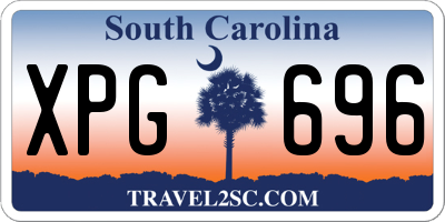 SC license plate XPG696